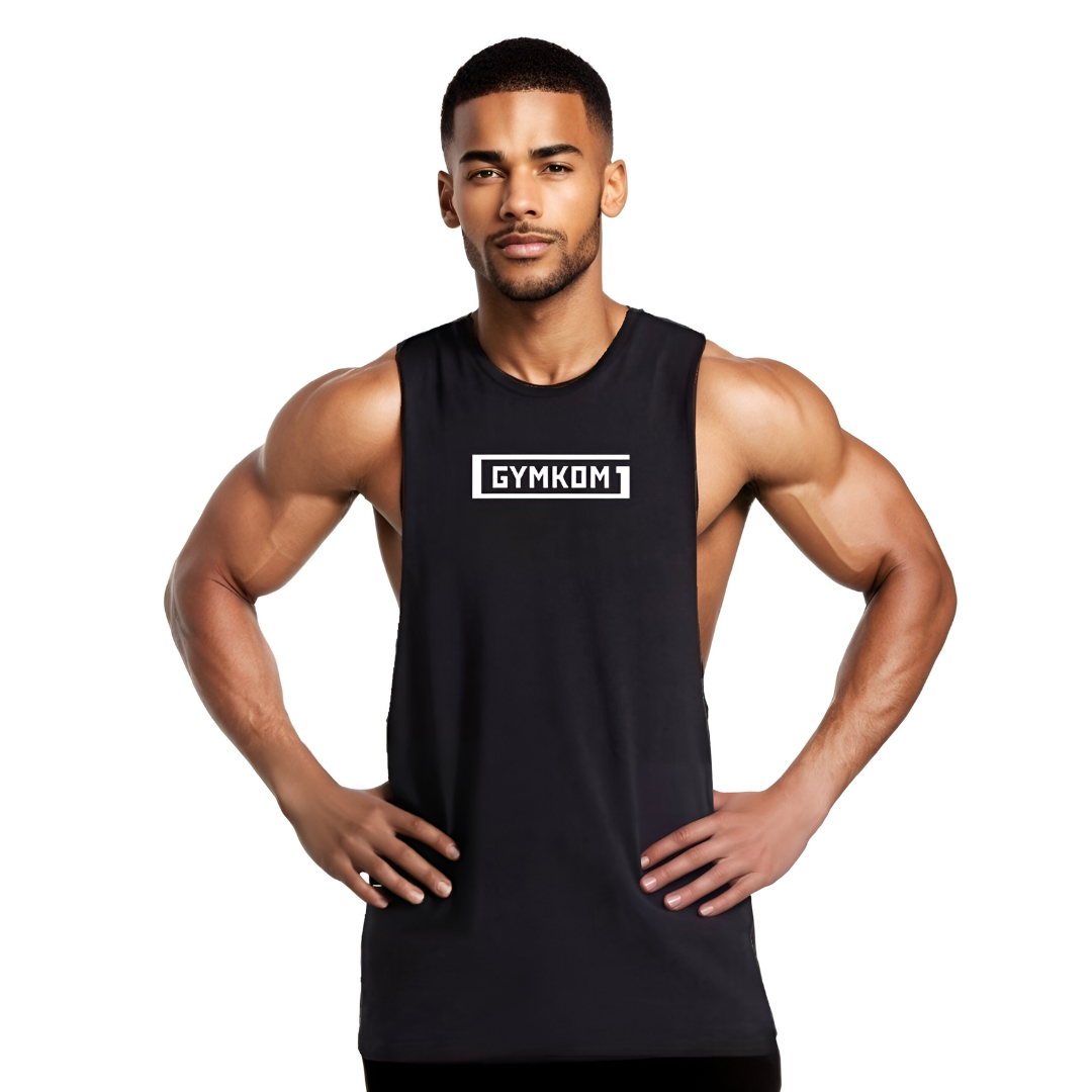 GYMKOM Black Tank Top