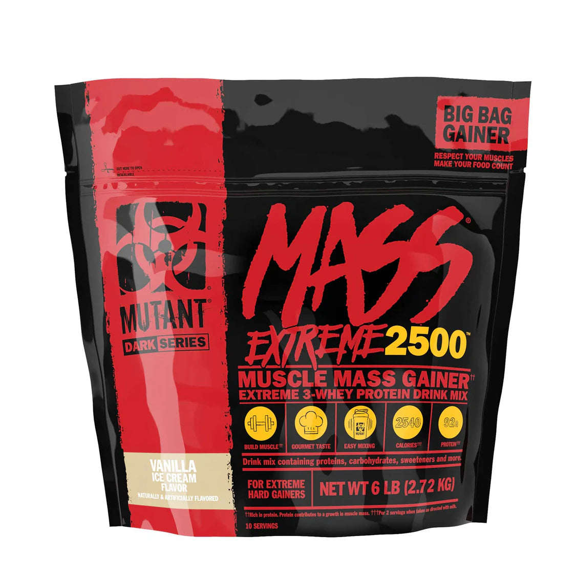 Mutant MASS Extreme 2500 Cookies & Cream 6 رطل (2.72 كجم) - (5/علبة)