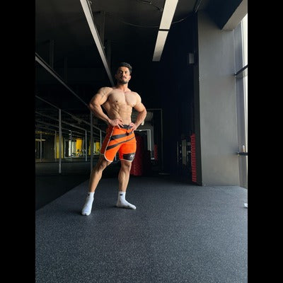 Men's Physique Board Shorts Orange Claw